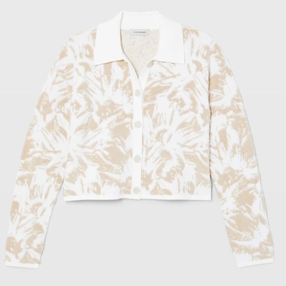 NWT Club Monaco Loop Jacquard Cardigan